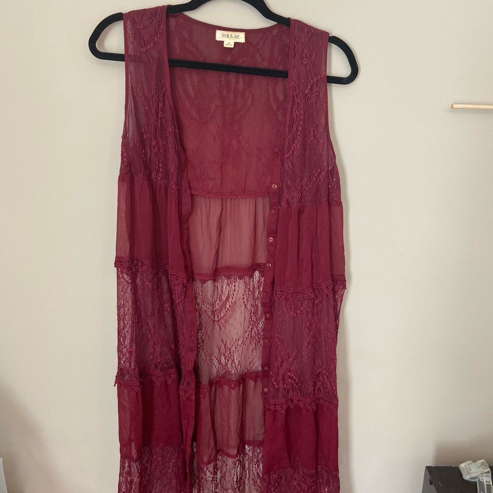 Taylor & Sage Lace Vest